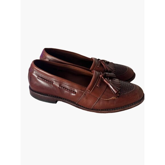 Allen Edmonds Cody LeatherTassel Kiltie Weave Loafers Men's Size 10 Brown - Picture 6 of 10